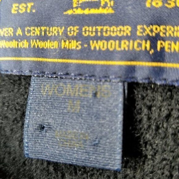 Vintage 80s Black WOOLRICH Navajo Red Bear Patch Oversized 100% Wool Vest - Picture 7 of 7